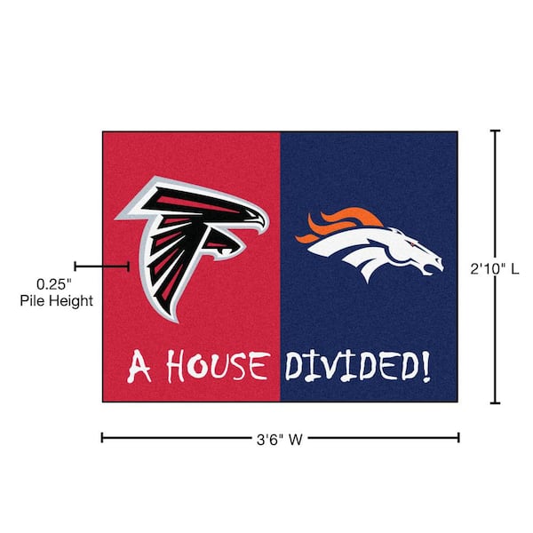 NFL House Divided Falcons-Broncos Mat