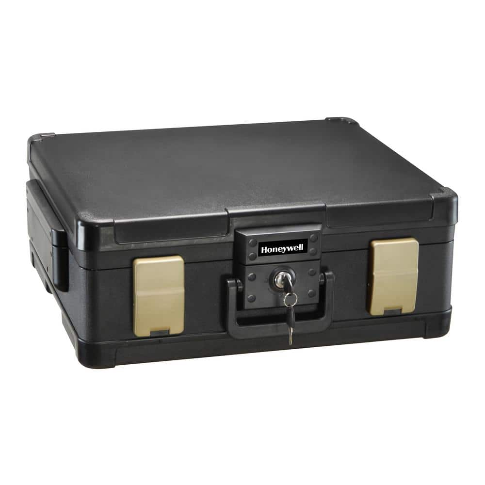 Honeywell Safes 0.39 Cu ft Waterproof 1-Hour Fire Chest with Key Lock Carry Handle 1104