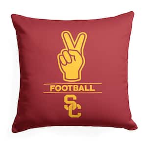 NCAA USC Number 1-Fan Printed Throw Pillow
