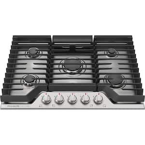 30 in. Gas Cooktop in Stainless Steel with 5-Burners