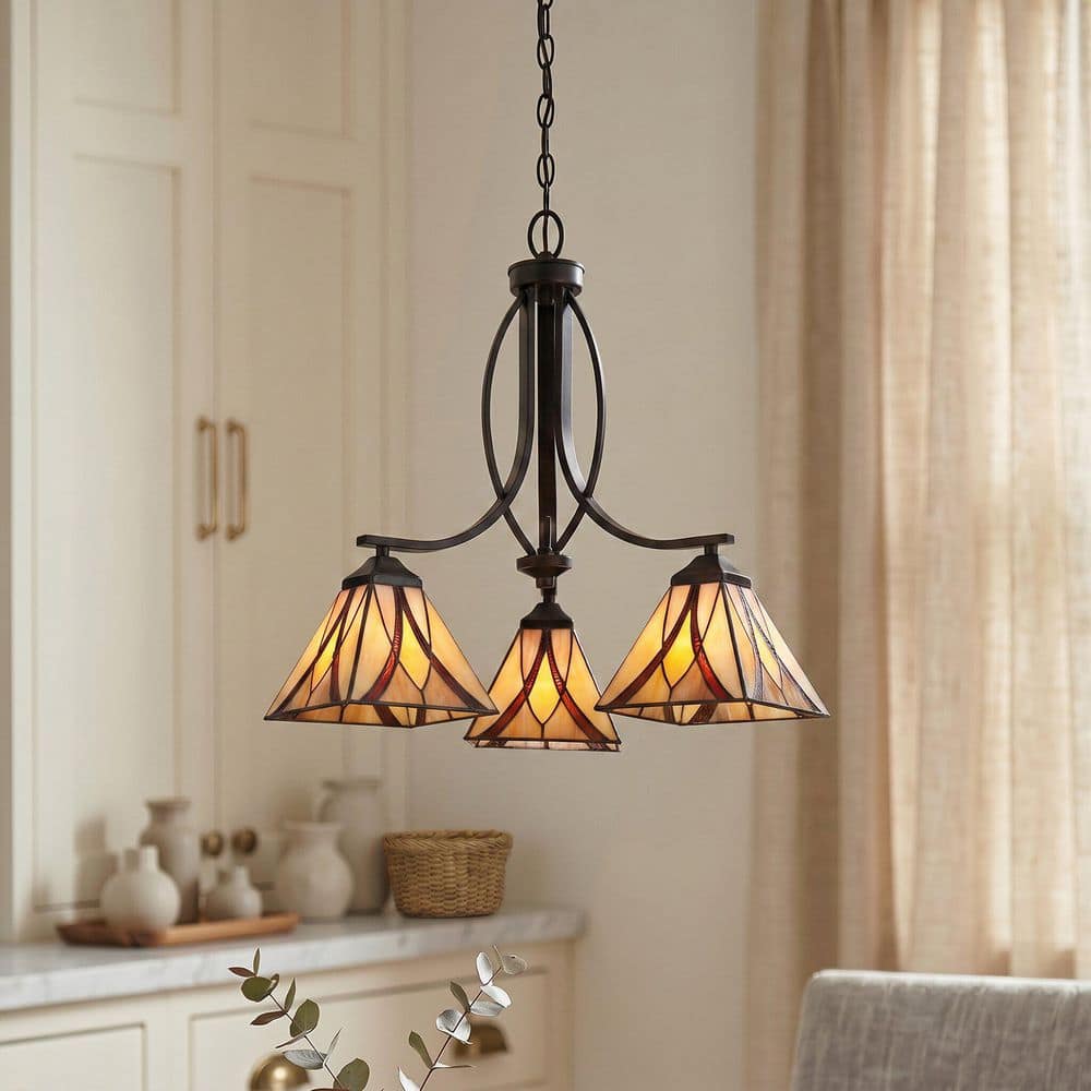 Quoizel Asheville 3-Light Valiant Bronze Chandelier TFAS5003VA