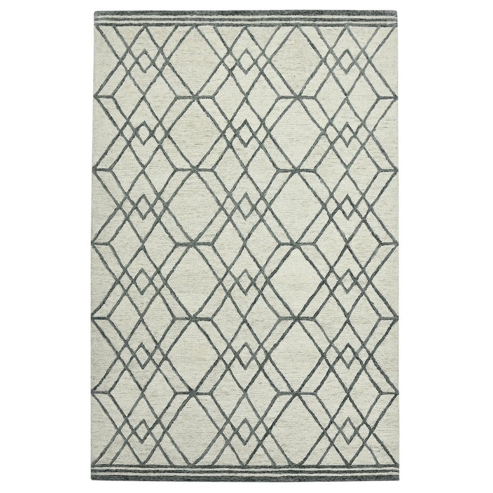 2' X 3' Ivory And Gray Wool Geometric Hand Hooked Area Rug price history on PriceWatchPro
