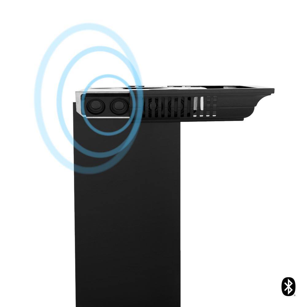 36" Black Stainless Steel Convertible Wall Mount Range Hood