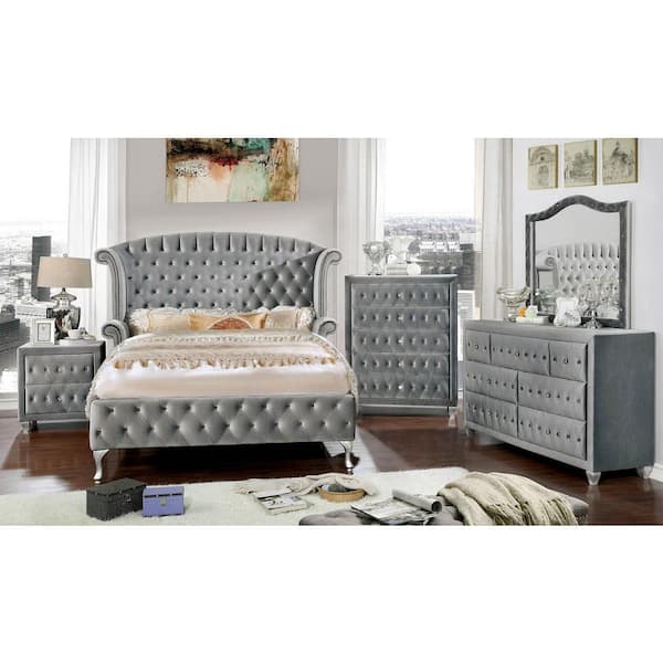 William's Home Furnishing Alzir in Gray California King Bed