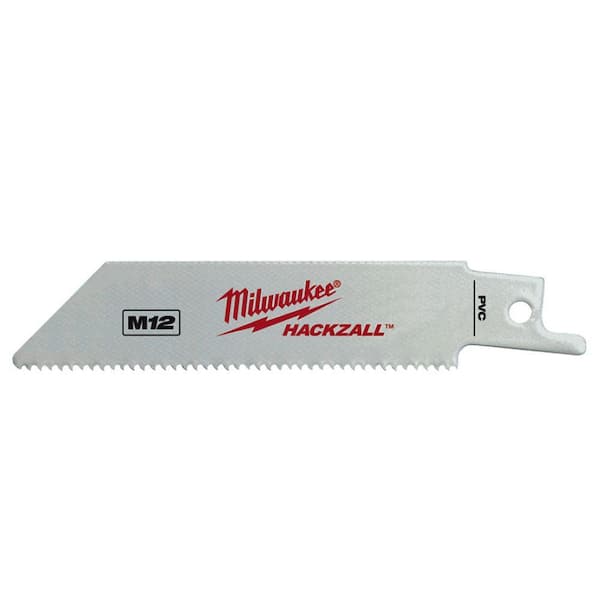 Milwaukee 4 in. 12 TPI PVC Cutting HACKZALL Reciprocating Saw Blades (5
