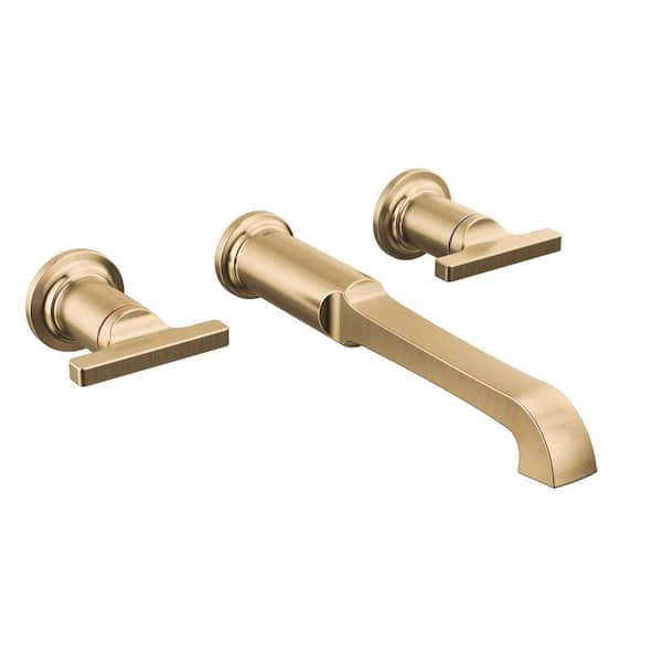 Delta Tetra Gold 2-Handle Wall-Mount Roman Tub Faucet Trim Kit in