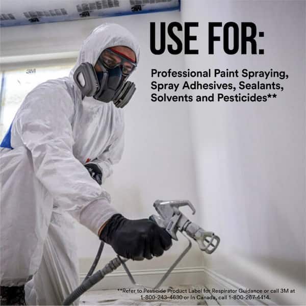 3M Paint Project Quick Latch Reusable Respirator, Size Large