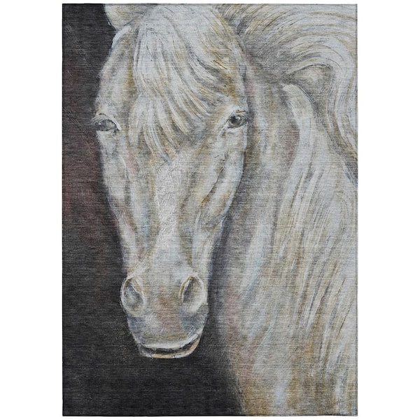 Addison Rugs Chantille Machine Washable Indoor/Outdoor Abstract ACN2080 Ivory 5 ft. x 7 ft. 6 in. Area Rug