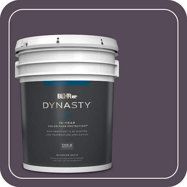 BEHR DYNASTY 5 gal. #BXC-51 Deep Mulberry Satin Enamel Exterior Stain-Blocking Paint & Primer