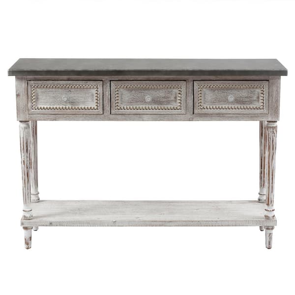 Standard Rectangle Wood Console Table, Farmhouse Sofa Table With Drawers