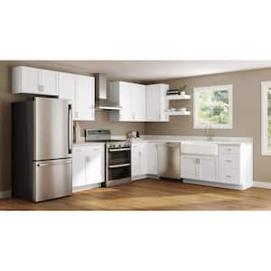 Courtland 30 in. W x 12 in. D x 18 in. H Assembled Shaker Wall Kitchen Cabinet in Polar White