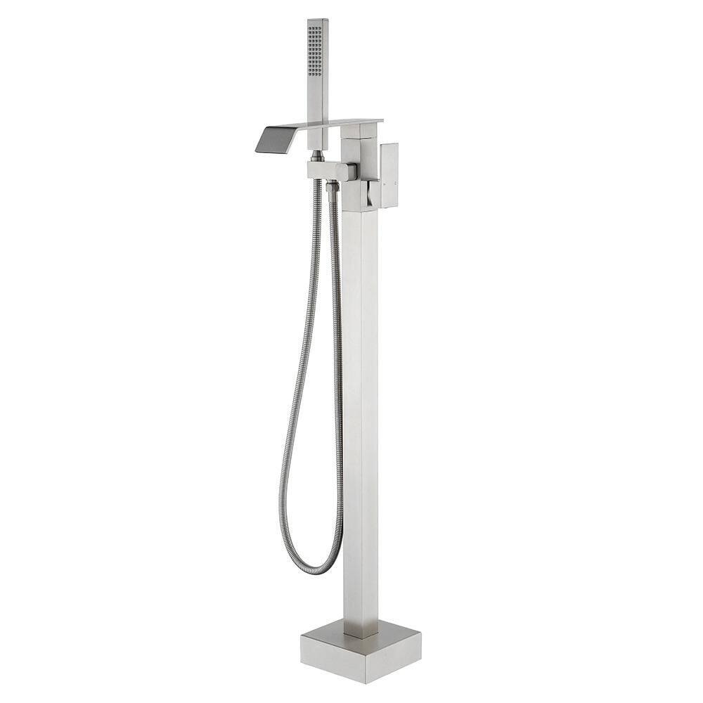 1 Handle Freestanding Floor Mount Tub Faucet with Supply Line in Brushed Nickel price history on PriceWatchPro