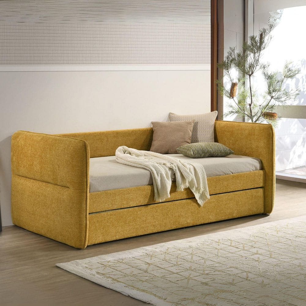 Willow 129 in. 8-Piece Chenille Modular Sectional Sofa in. Antique Blue with Storage, Sleeper Sofa Bed with Ottomans