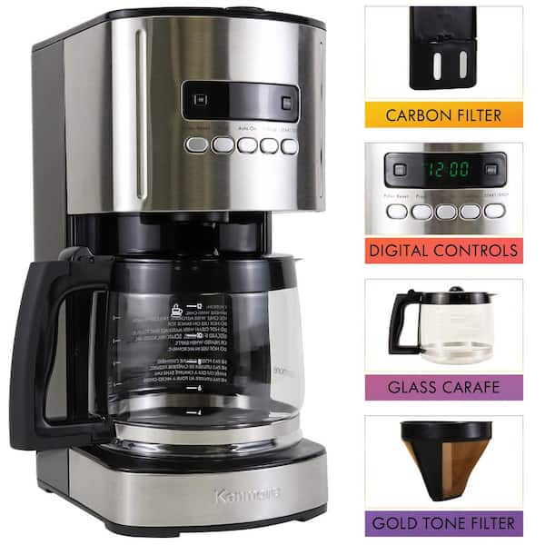 KENMORE Programmable 12- Cup Stainless Steel Drip Coffee Maker