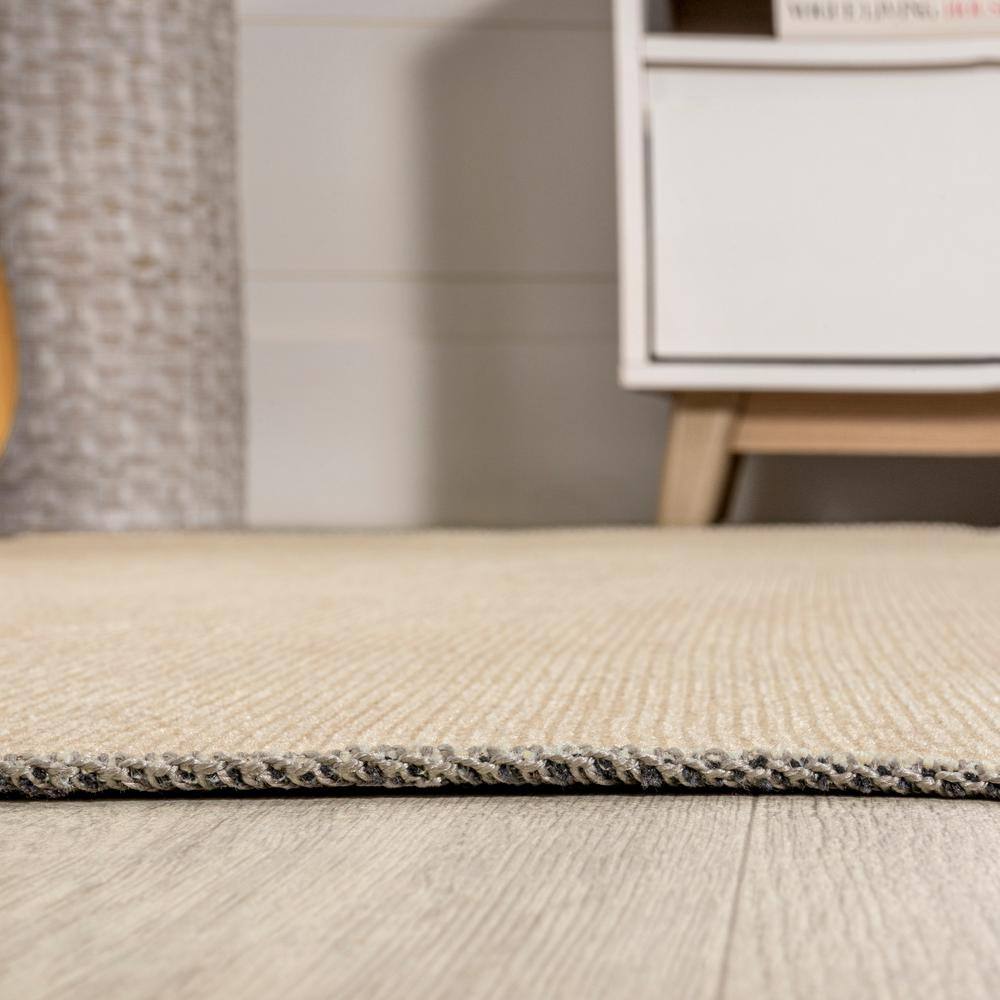 Cirkel 3' x 5' Cream/Green Geometric Synthetic Area Rug