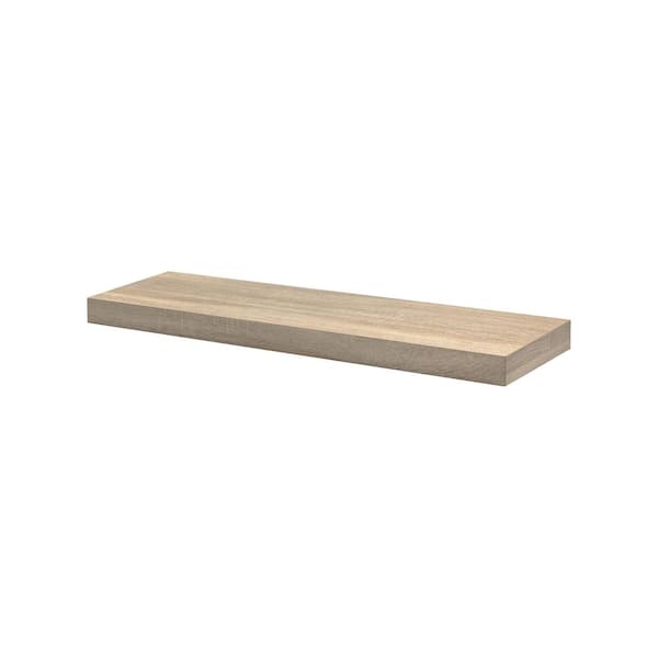 BIG BOY 35.4 in. x 9.8 in. x 2 in. Vintage Oak MDF Floating Decorative Wall Shelf with Brackets