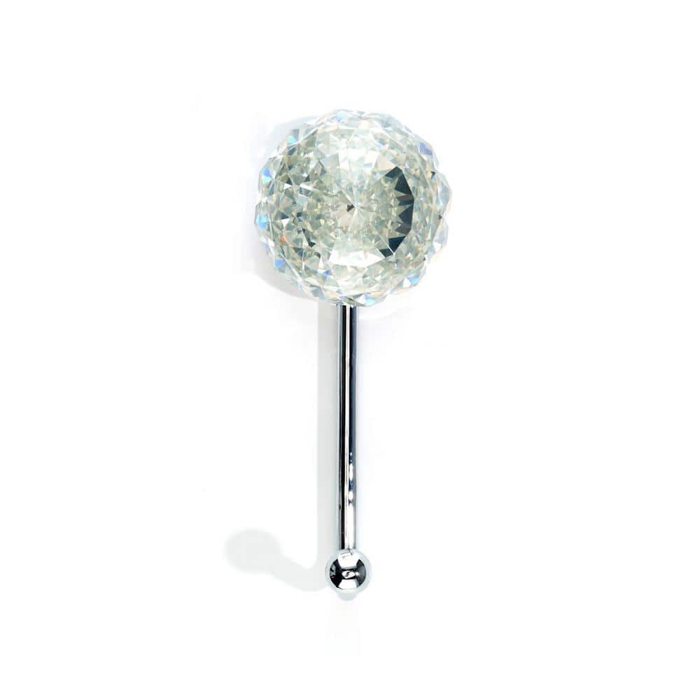 Chrome and Crystal Contemporary Wall Hook