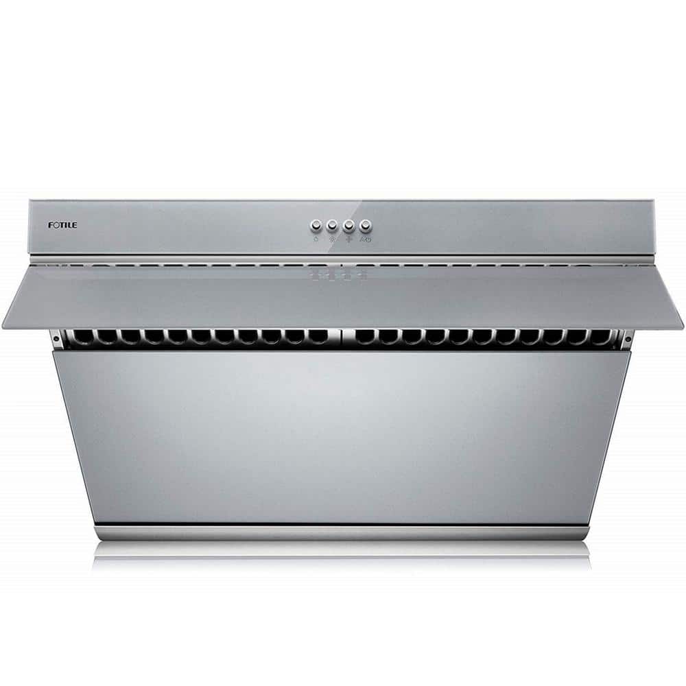 FOTILE Slant Vent Series 30 in. 850 CFM Under Cabinet or Wall Mount Range Hood with Push Button in Silver Grey