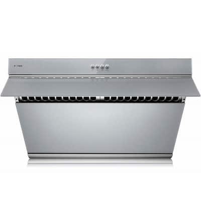 Slant Vent Series 30 in. 850 CFM Side Draft Air Extraction Under Cabinet or Wall Mount Range Hood in Silver Grey