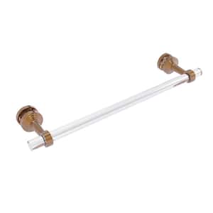 Pacific Beach 18 in. Shower Door Towel Bar with Groovy Accents in Brushed Bronze