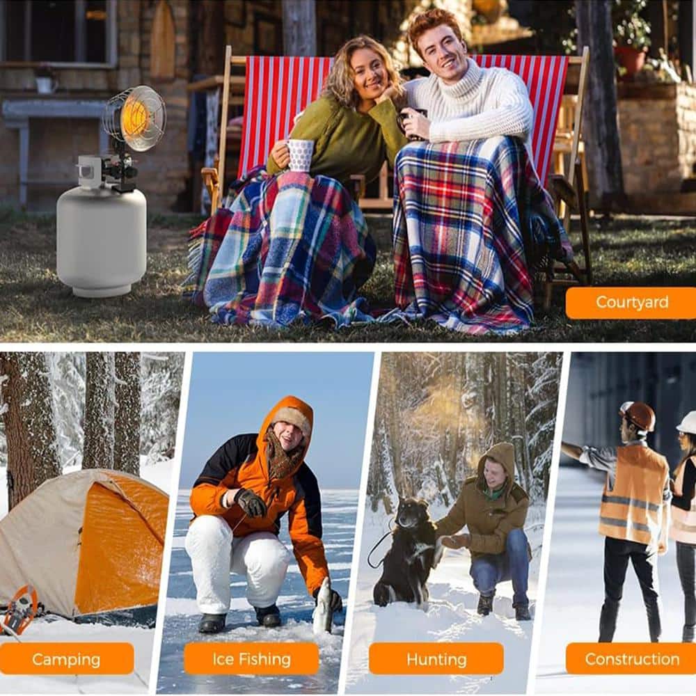 Camplux Heavy Duty Steel Outdoor Propane Tanktop Heater with Tip-Over Switch