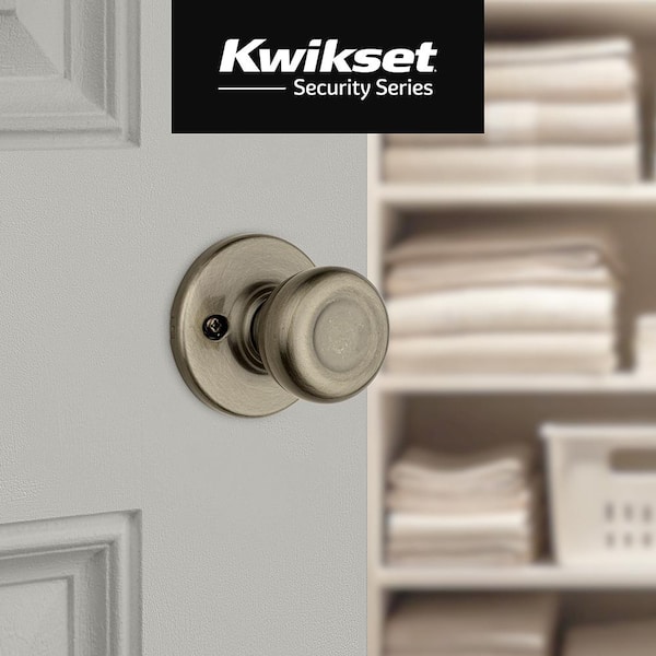 Tylo Antique Brass Half-Dummy Door Knob with Microban Antimicrobial Technology