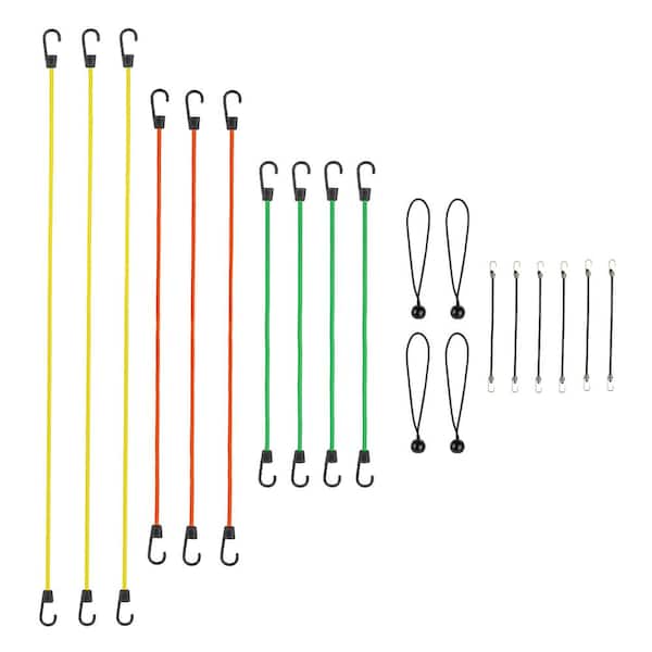 SmartStraps Standard Bungee Cord with Hooks Value Pack Assortment - 20 piece