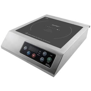 Professional 13 in. Induction Cooktop in Silver with 1-Element