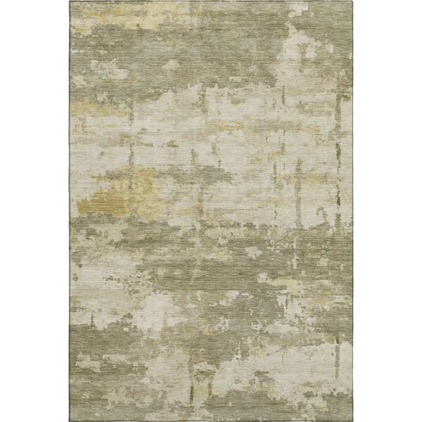 Mayfield Premium Machine Washable Abstract AMF2362 Sage 10 ft. x 14 ft. Area Rug