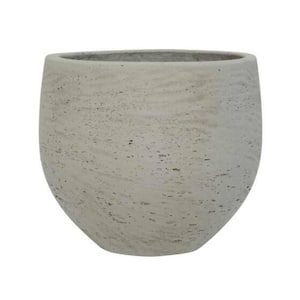 PotteryPots 16.54 in. W The H P3031-37-22 14.57 in. Ridged Grey Home Round x Cody Planter Light - Outdoor Depot Large Ficonstone Horizontally Indoor