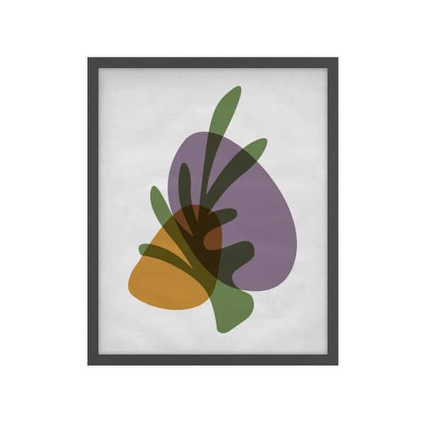 Unbranded Abstract Nature Shapes Framed Abstract Art Print 22 in. x 18 in.