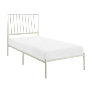 Seldovia White Metal Frame Twin Platform Bed