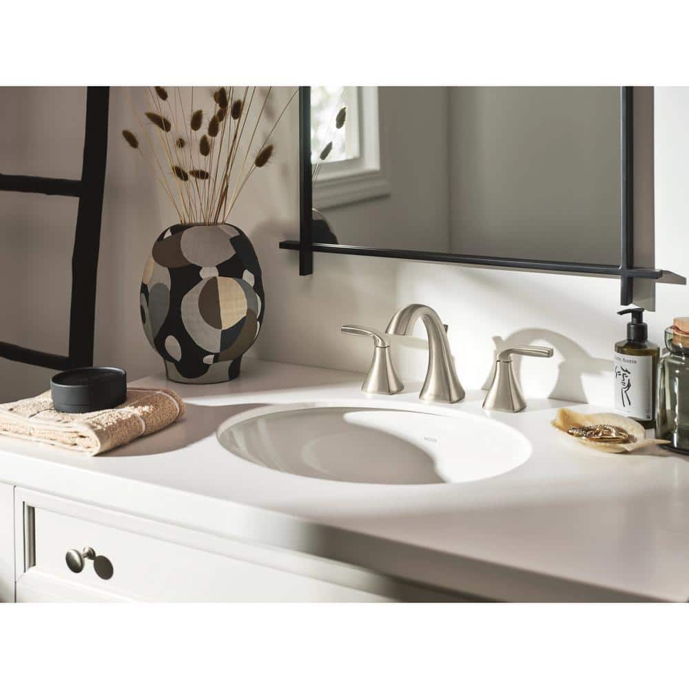 White Ceramic Oval Undermount Bathroom Sink with Gloss Finish