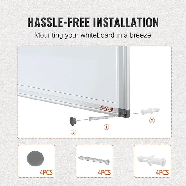 Afoxsos 36 in. x 24 in. Magnetic Dry Erase Calendar White Board