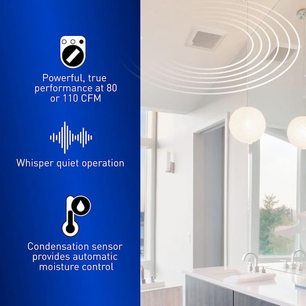 Panasonic Whisper Choice Auto DC Pick-A-Flow 80/110 CFM Ceiling