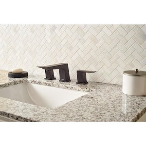 Greecian White Herringbone 12 in. x 12 in. Polished Marble Floor and Wall Mosaic Tile (0.94 sq. ft./Each)