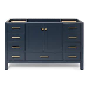 Cambridge 54 in. W x 21.5 in. D Vanity Cabinet Only in Midnight Blue
