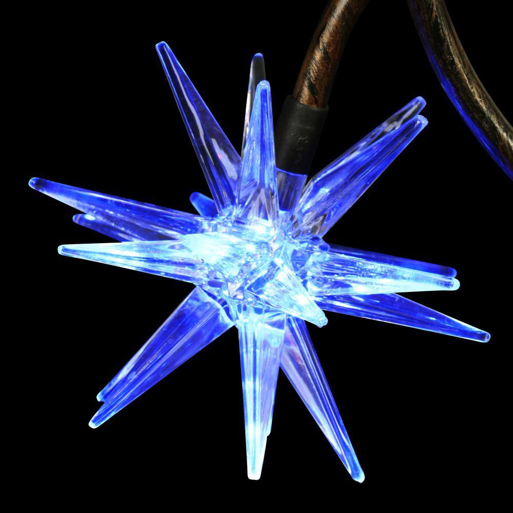 Patriotic Solar Triple Starburst Garden Stake with LED Lights