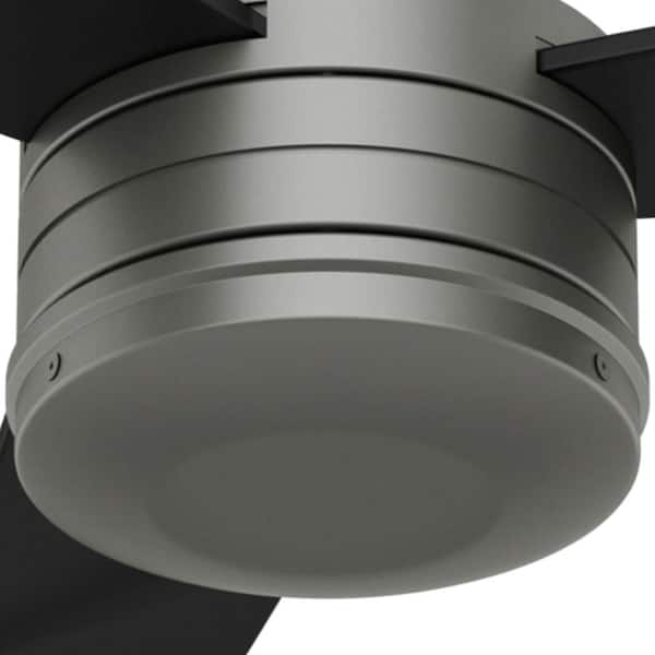 Hunter - Cabo Frio 52 in. Indoor/Outdoor Matte Silver Ceiling Fan For Patios or Bedrooms