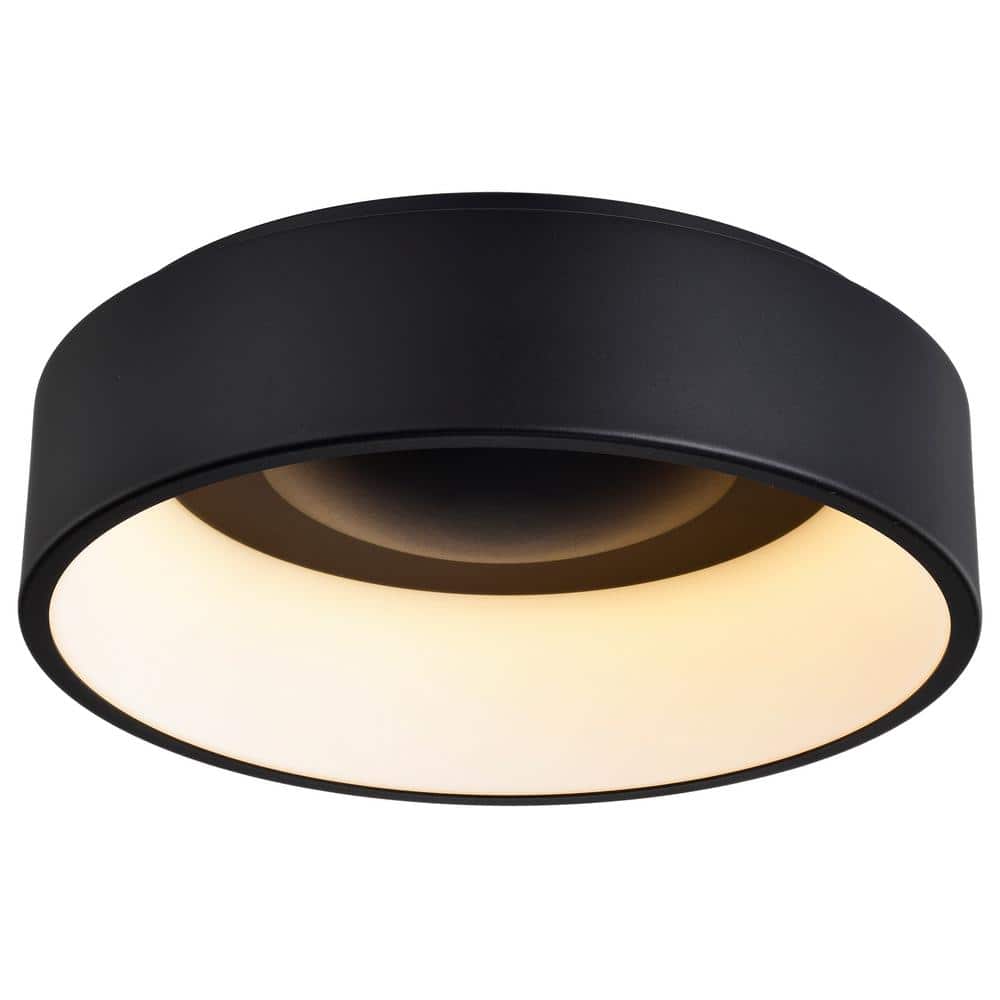 Orbit Modern Black Acrylic LED Flush Mount Light