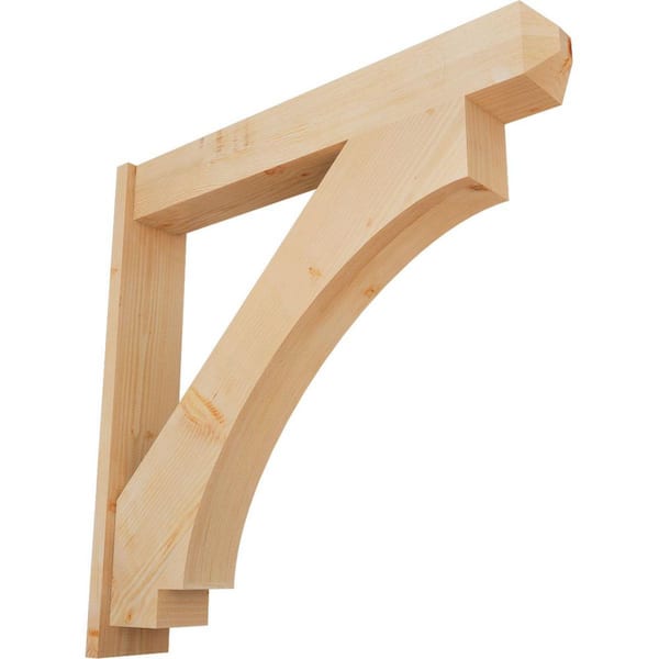 Ekena Millwork 8 in. x 44 in. x 44 in. Douglas Fir Imperial Craftsman Smooth Outlooker