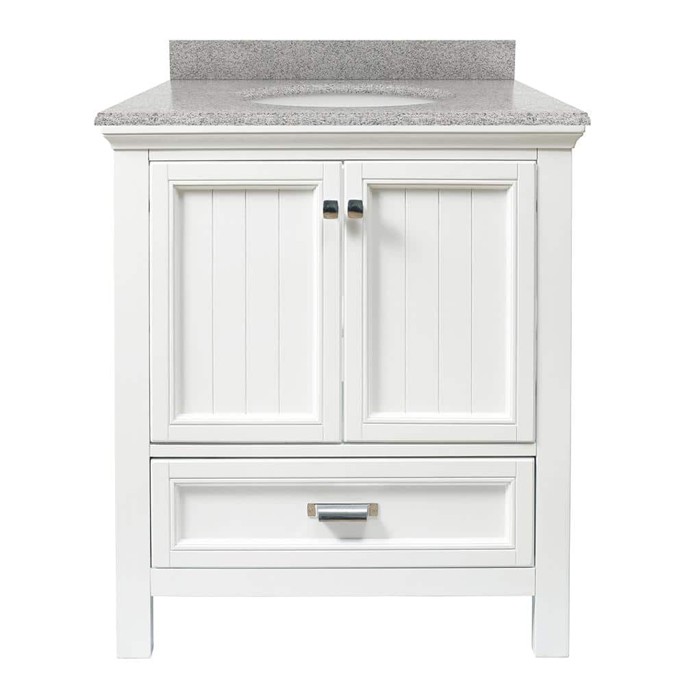 Reviews For Foremost Brantley 31 In W X 22 In D Bath Vanity In White With Granite Vanity Top In Rushmore Grey With White Basin Bawvt3122d Rg The Home Depot