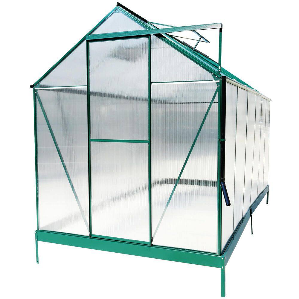 6 ft. x 12 ft. Green Polycarbonate Greenhouse and Heavy Duty Outdoor Aluminum Walk-in Green House Kit price history on PriceWatchPro