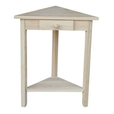 Unfinished End Tables Accent, Small Unfinished Pine Side Table