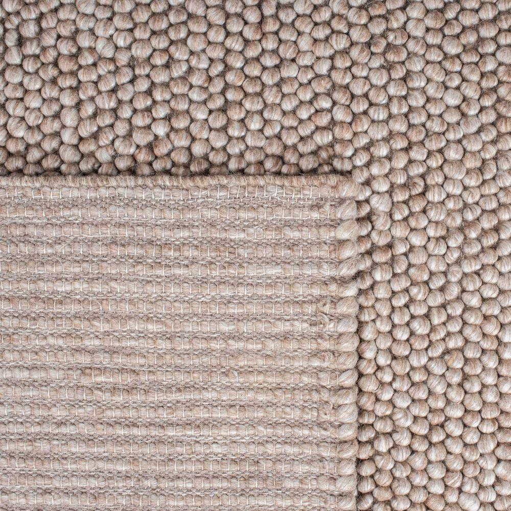 Natura Brown Hand Woven Wool Area Rug, 5' x 8'