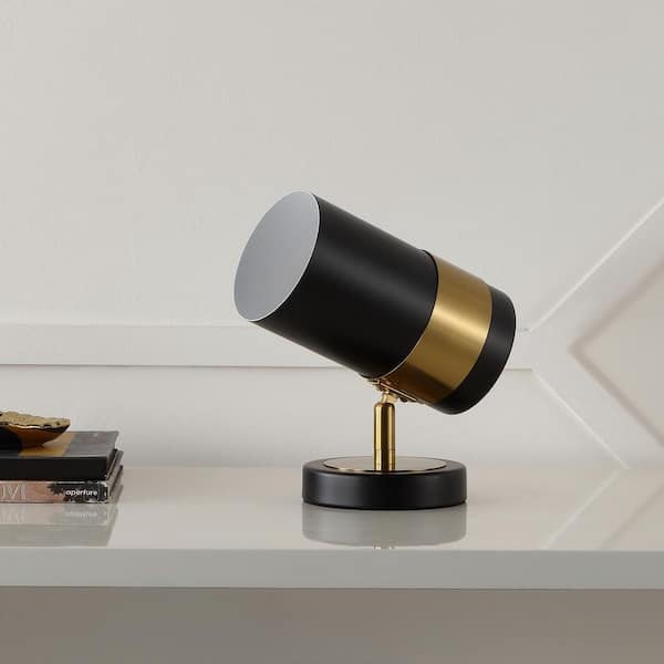Adjustable Brass Spotlight Led Floor Lamp In Black Metal Adjustable Brass Spotlight Led Floor Lamp In Black Metal