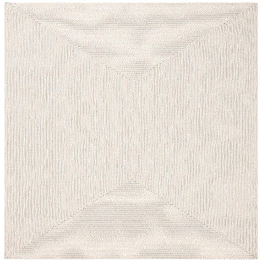 Braided Ivory/Beige 8 ft. x 8 ft. Solid Color Gradient Square Area Rug price history on PriceWatchPro