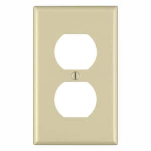 1-Gang Ivory Duplex Outlet Wall Plate (10-Pack)