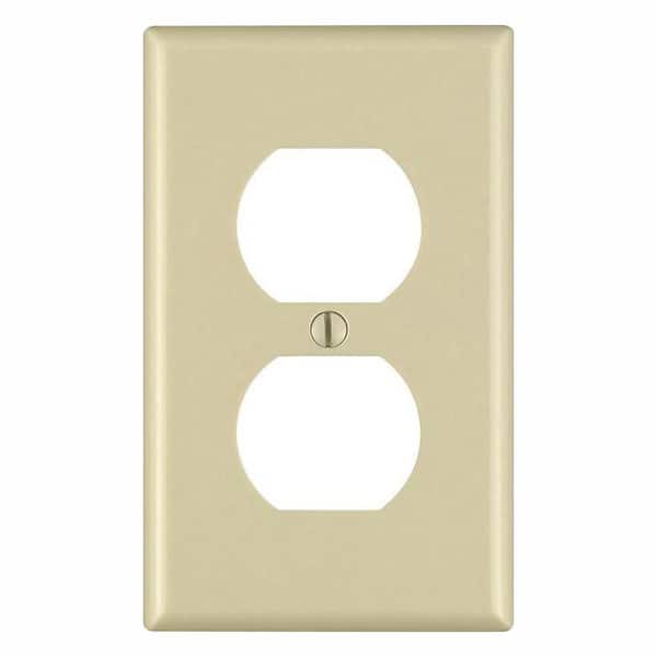 Leviton 1-Gang Ivory Duplex Outlet Wall Plate (10-Pack)
