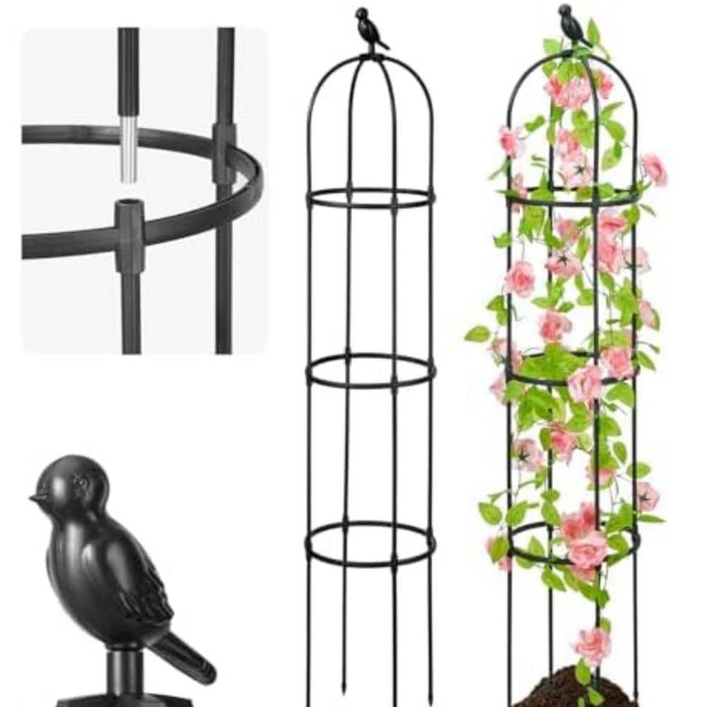 63-inch Metal Plant Trellis for Outdoor Climbing Plants, Heavy Duty Garden Obelisk price history on PriceWatchPro